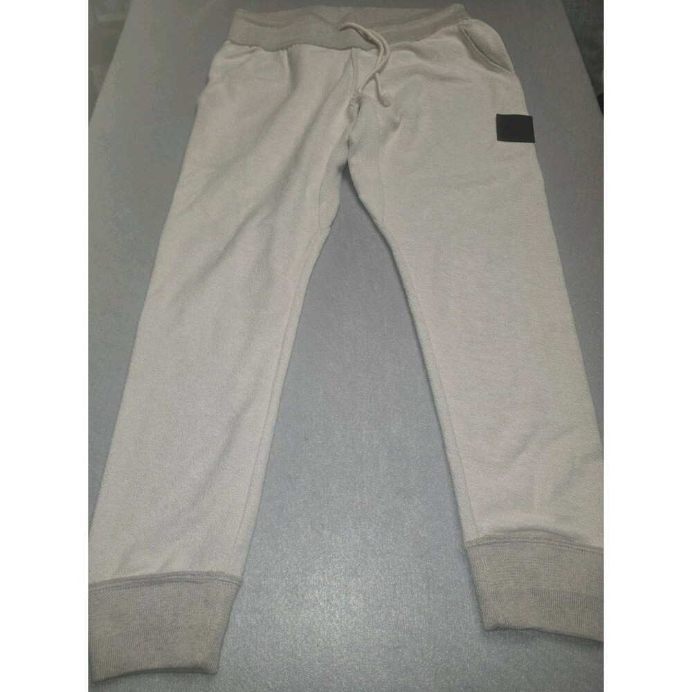 Ivy Park Joggers Women’s Medium Cream Distressed Sweatpants Drawstring Lounge